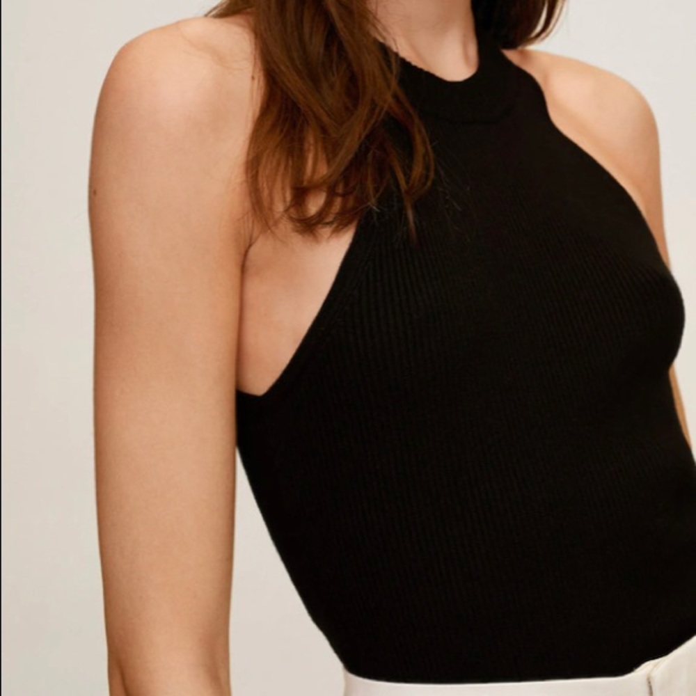 Mango Brown Halter top size small NWT